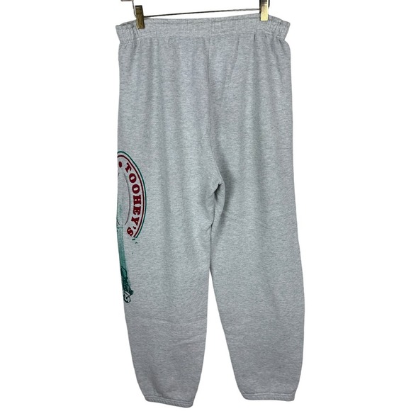 Vintage 1980s Motorcycle Biker Bar Drawstring Grey Sweatpants L - Picture 2 of 4